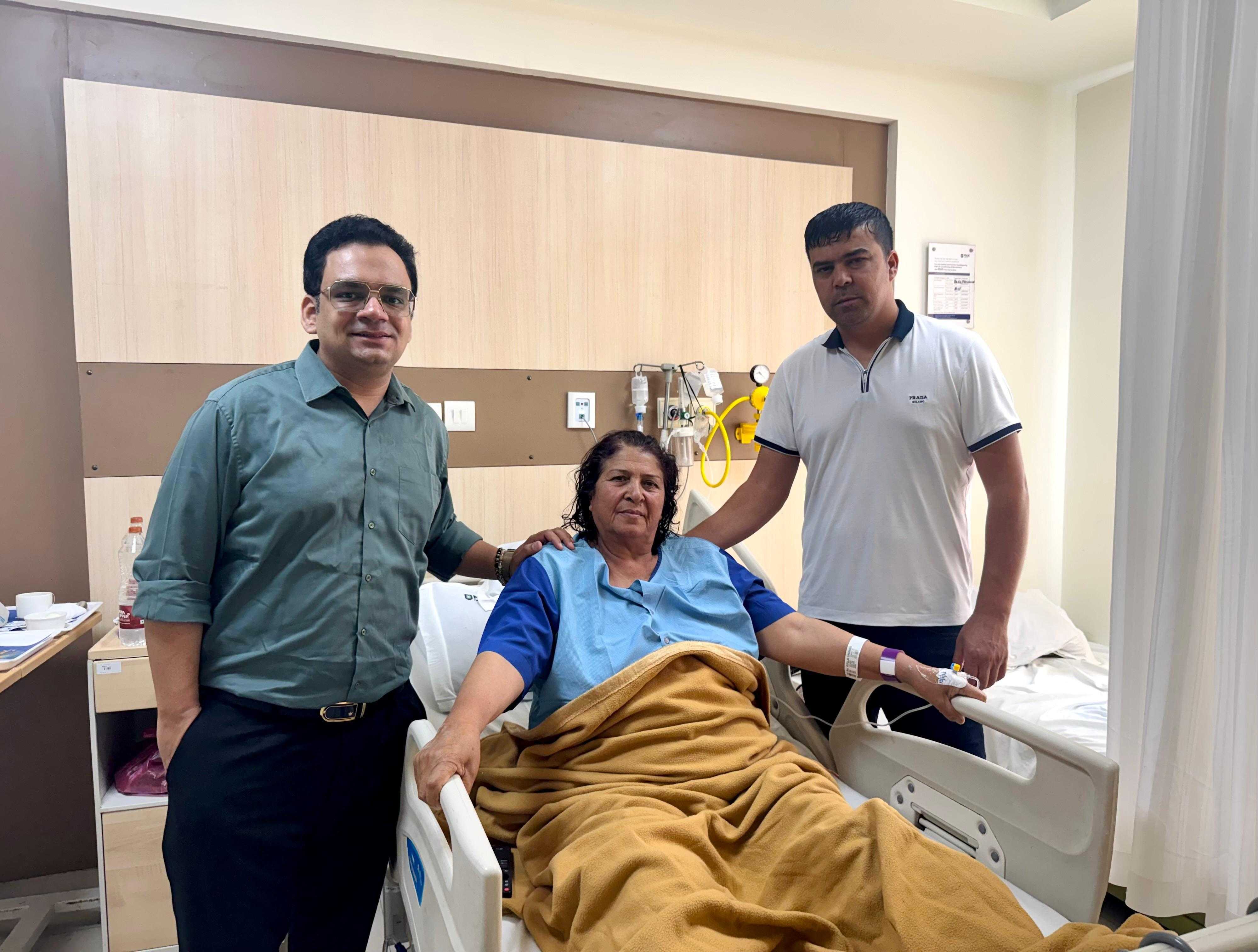 Doctor with patient