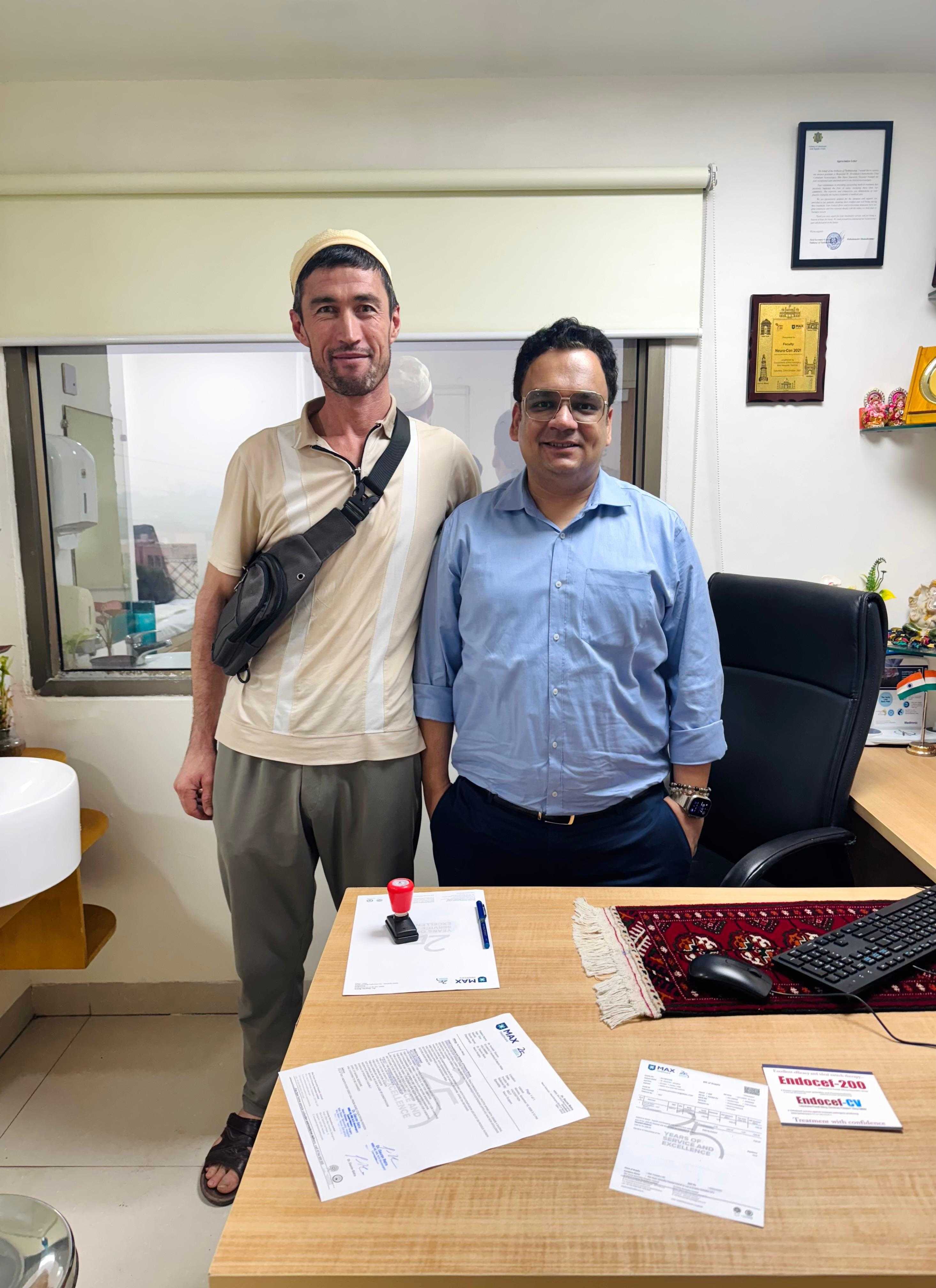 Doctor with patient