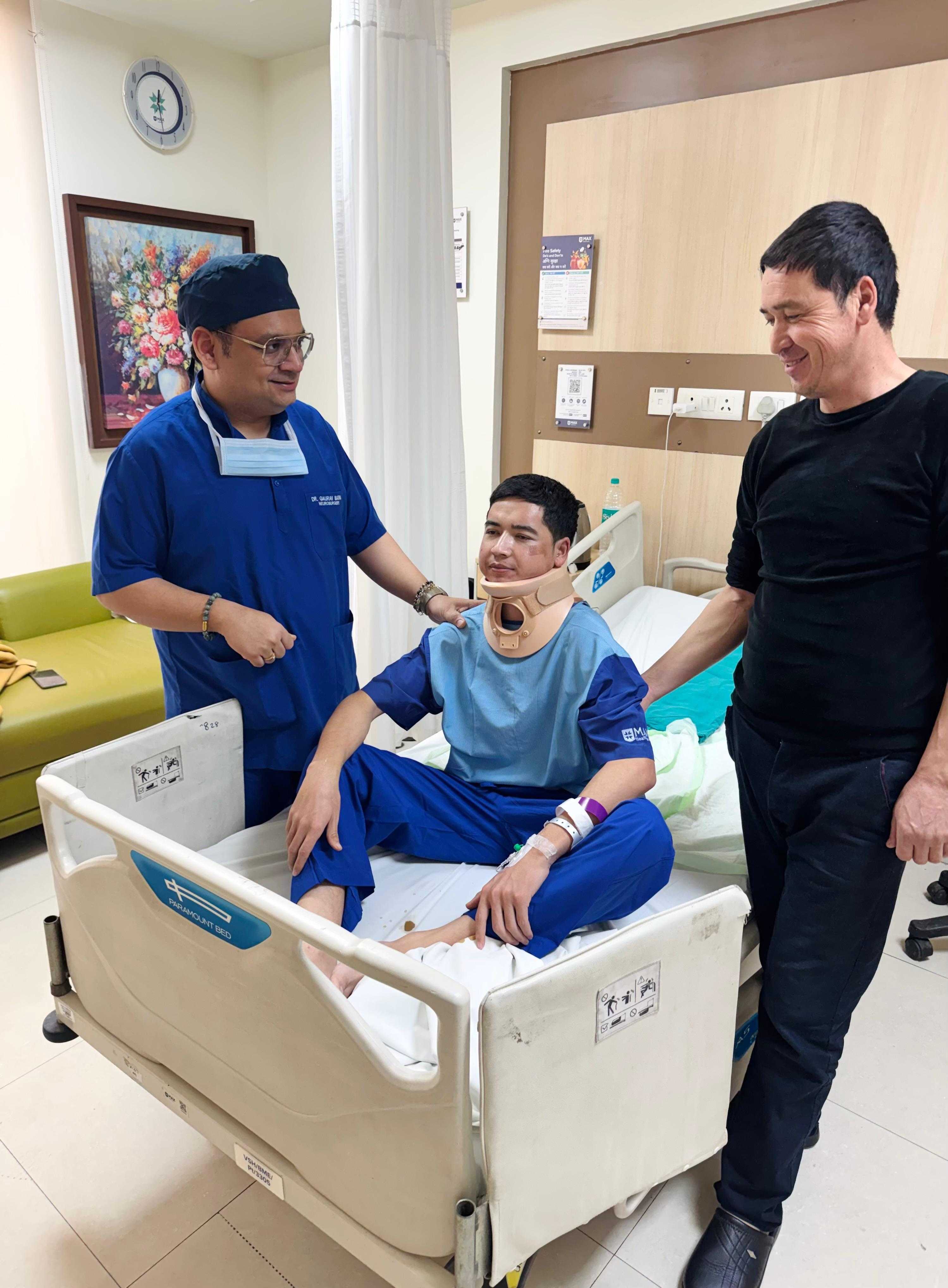 Doctor with patient